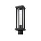 Z-Lite Glenwood 1 Light Outdoor Post Mount Fixture, Black & Clear 586PHMR-BK - alternate 3